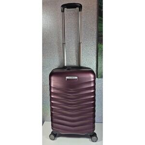 SAMSONITE Precision DLX Hardside Carry On Spinner Suitcase Plum Purple TSA Lock